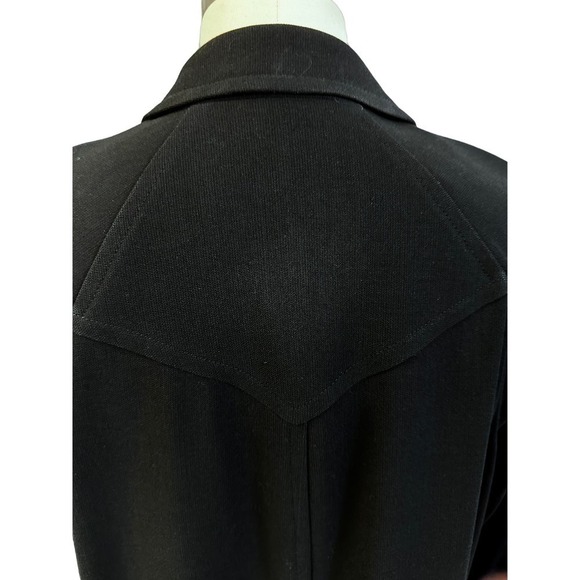 VTG Isaac Mizrahi New York Black Wool Blend Car Coat Swing Jacket Sz 8 S/M - Picture 7 of 7